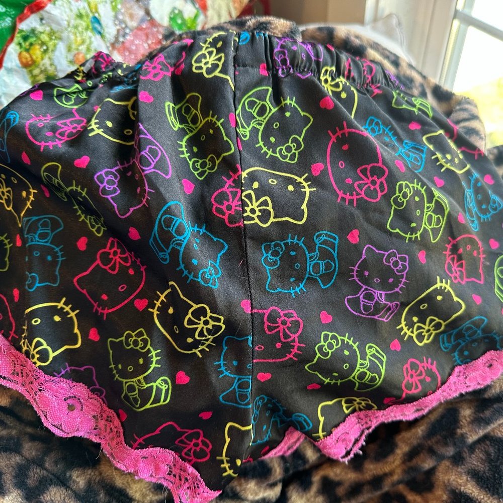 Hello Kitty Y2K Silk Pajama Shorts